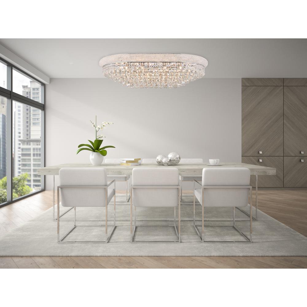 Primo 24 light Chrome Flush Mount Clear Royal Cut Crystal. Picture 8