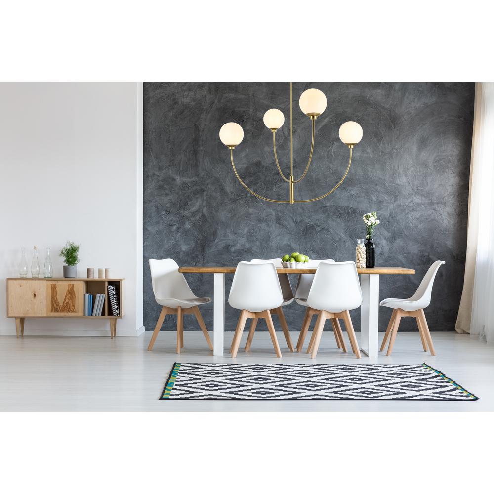 Nyomi 42 inch chandelier in Brass. Picture 7