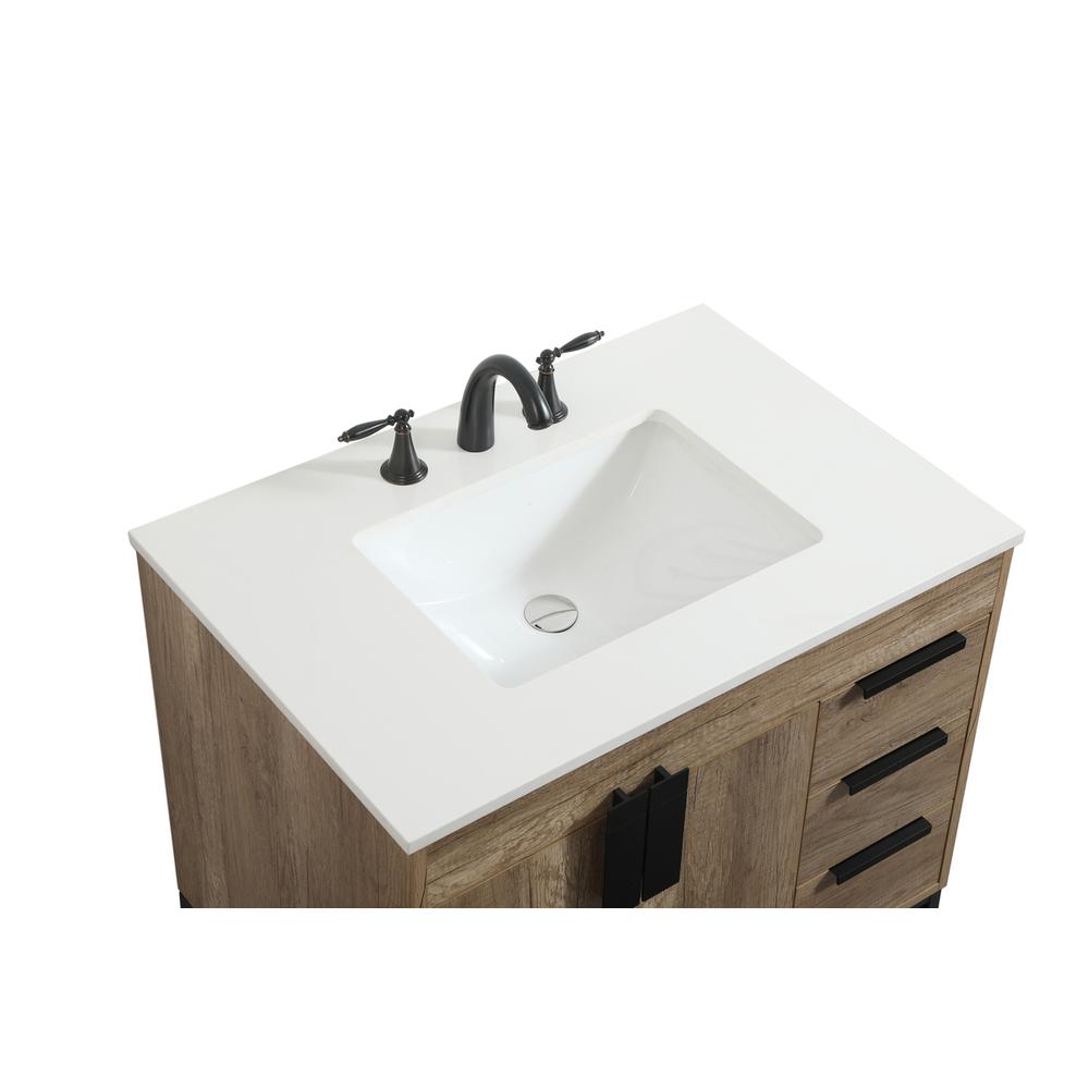 32 inch Single bathroom vanity in natural oak. Picture 10