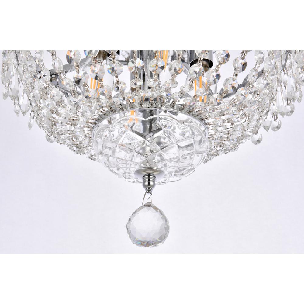 Century 4 light Chrome Flush Mount Clear Royal Cut Crystal. Picture 3