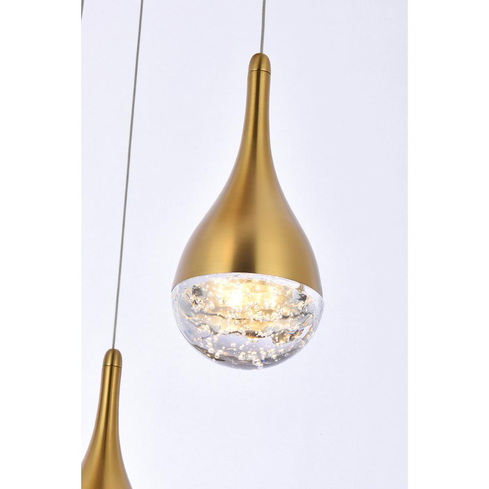 Amherst 24 inch LED chandelier in satin gold. Picture 3