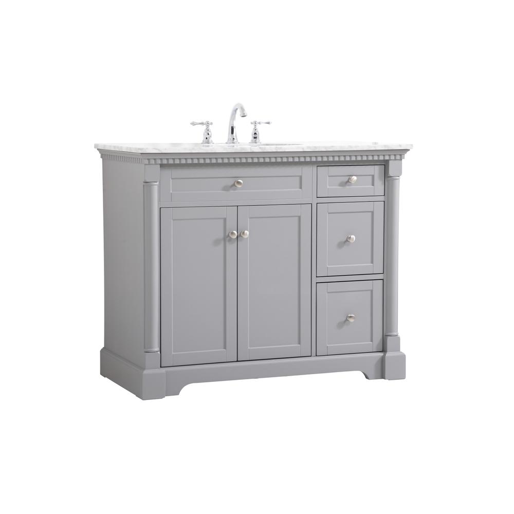 42 inch Single bathroom vanity in  Grey. Picture 7