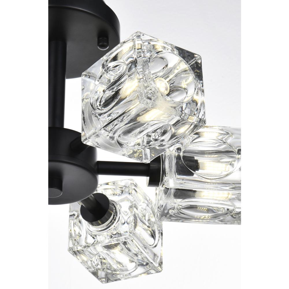 Lyra 14 inch Flush Mount in Black. Picture 5