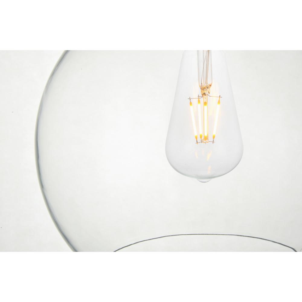 Baxter 1 Light Black Flush Mount With Clear Glass. Picture 4