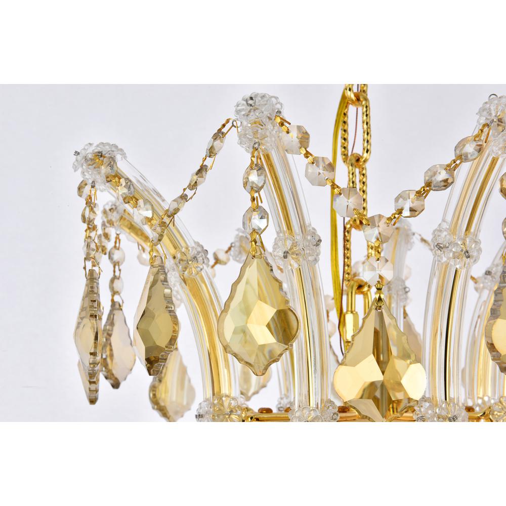 Maria Theresa 24 light Gold Chandelier Golden Teak (Smoky) Royal Cut Crystal. Picture 5