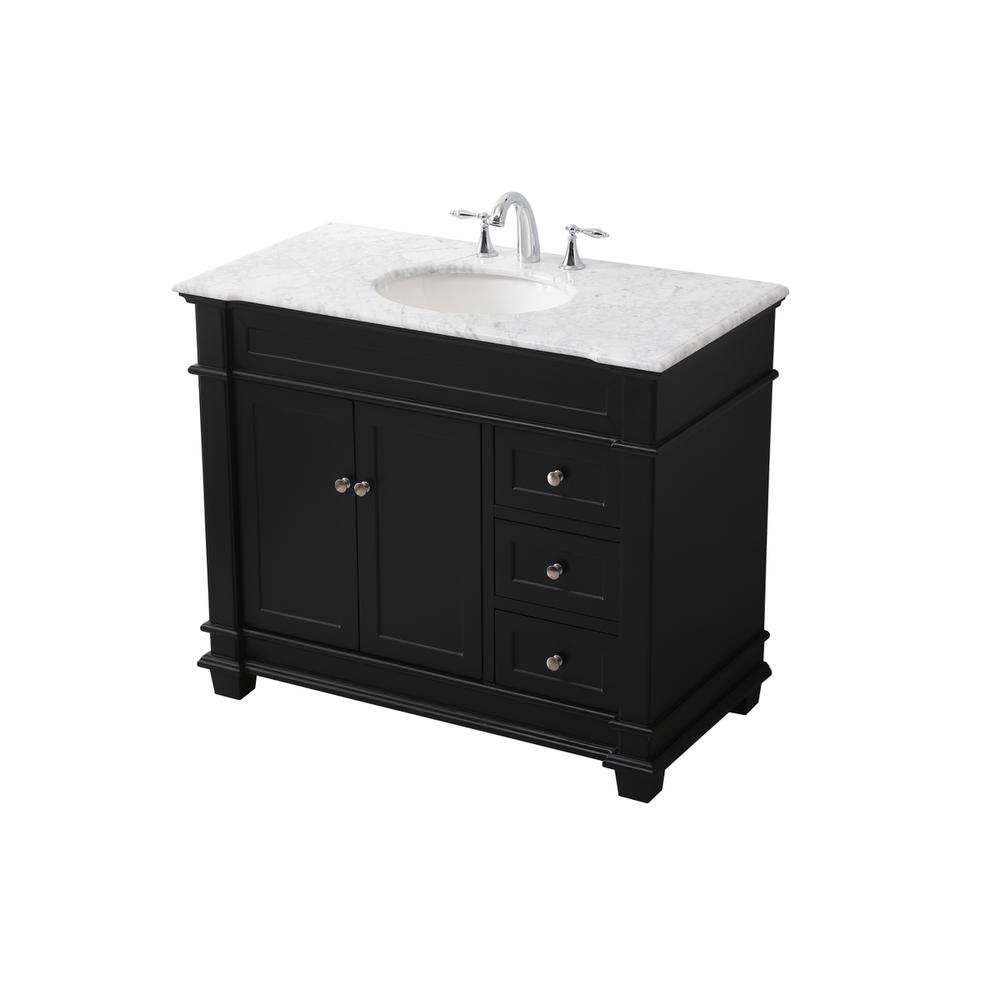 42 inch Single bathroom vanity set in black. Picture 8