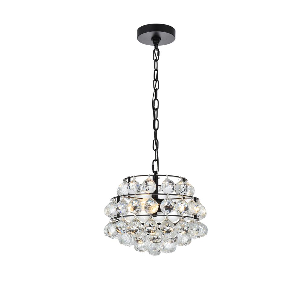 Savannah 12 inch pendant in black. Picture 1