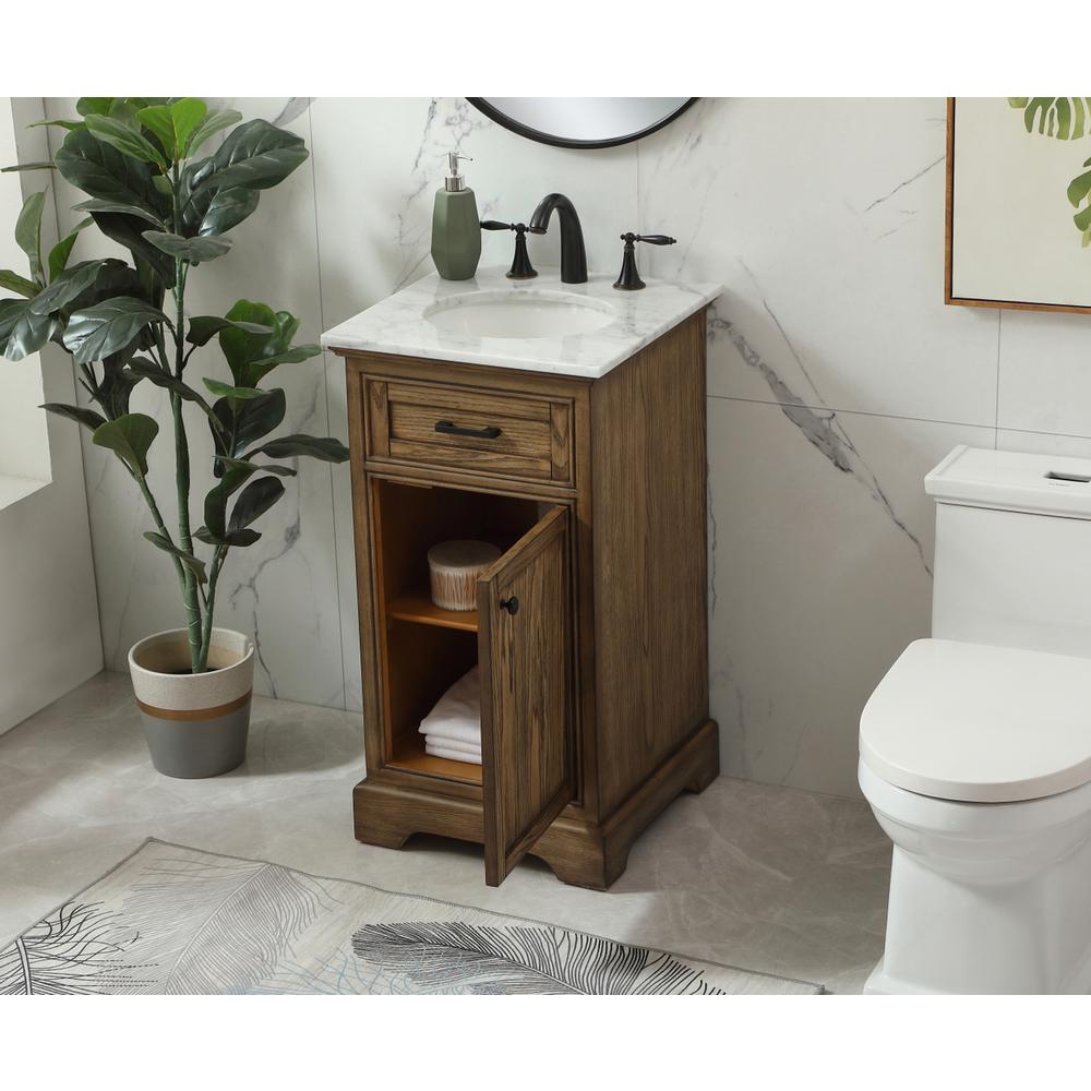 19 inch Single bathroom vanity in driftwood. Picture 3