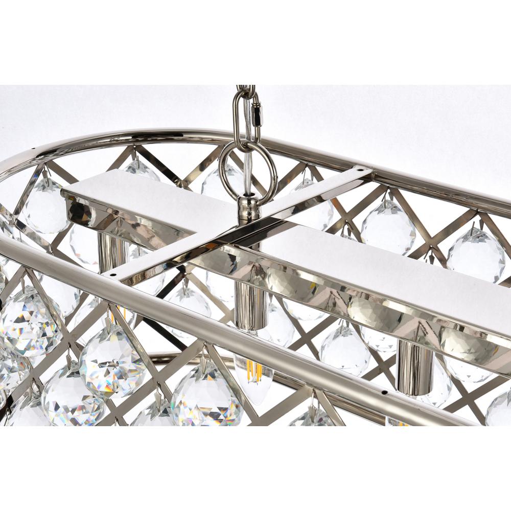 Madison 6 light polished Nickel Chandelier Clear Royal Cut Crystal. Picture 4