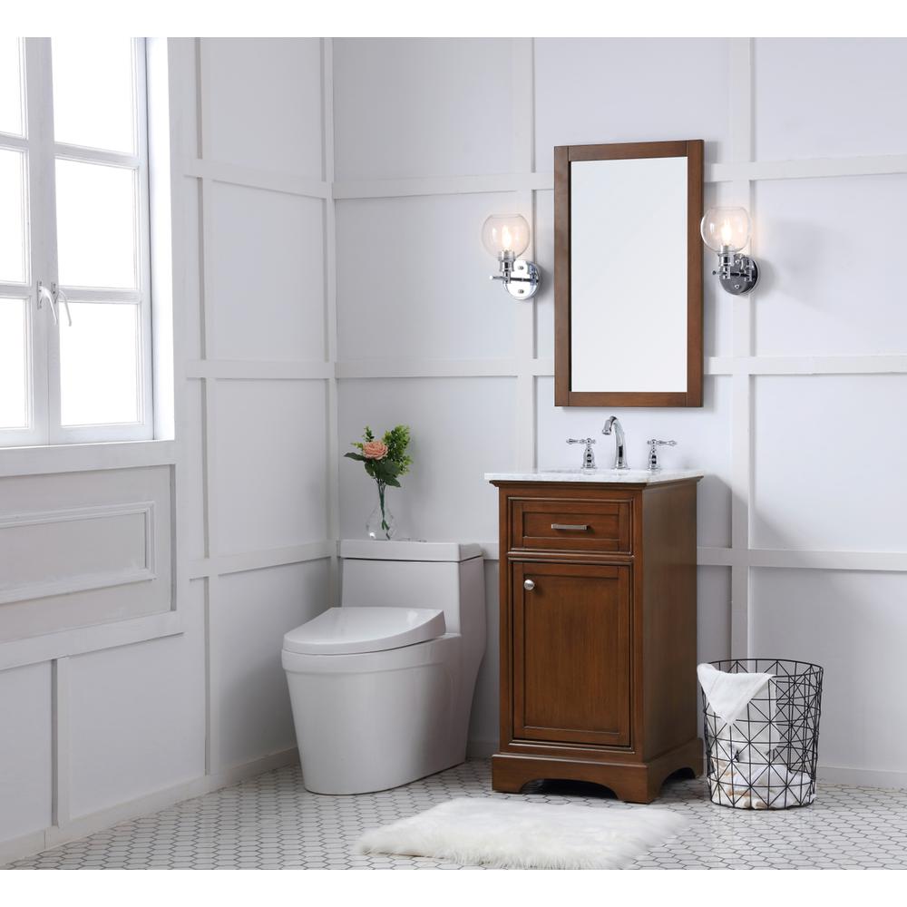 19 in. Single Bathroom Vanity set in teak. Picture 10