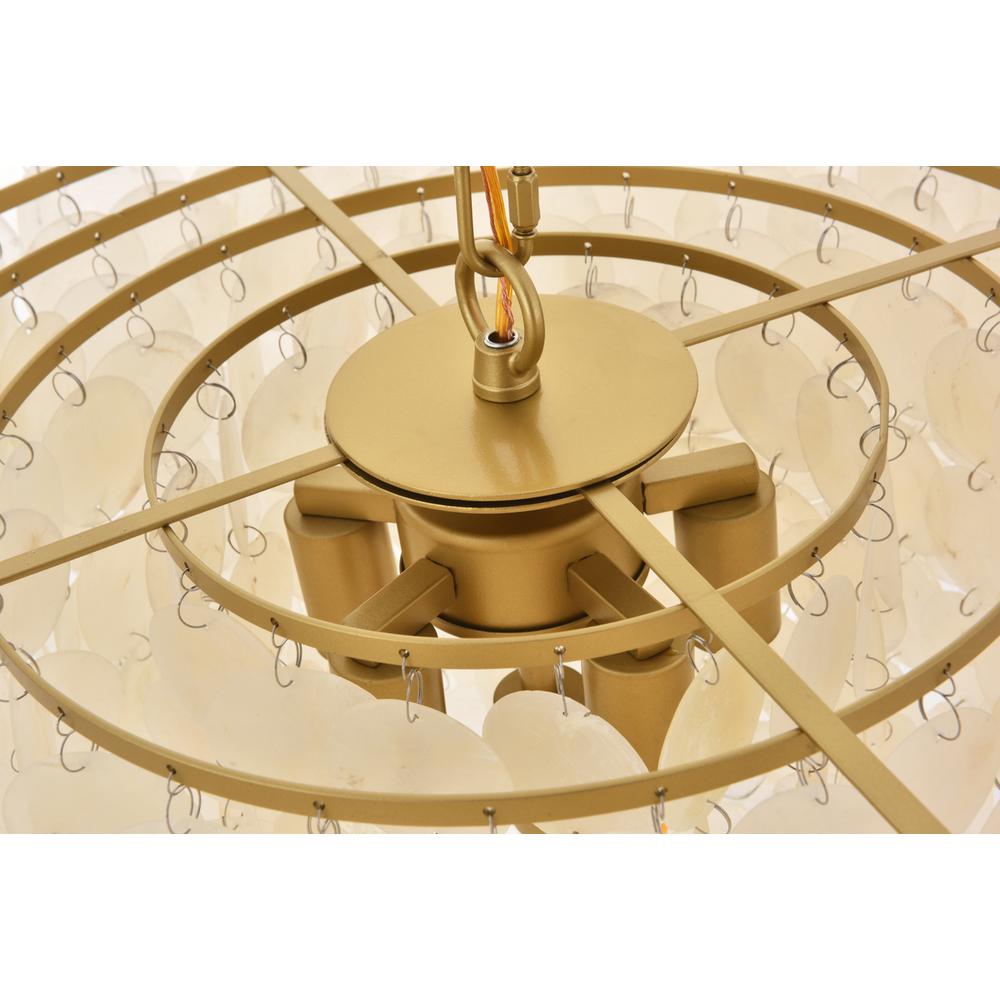 Selene 6 light Brass Pendant. Picture 10
