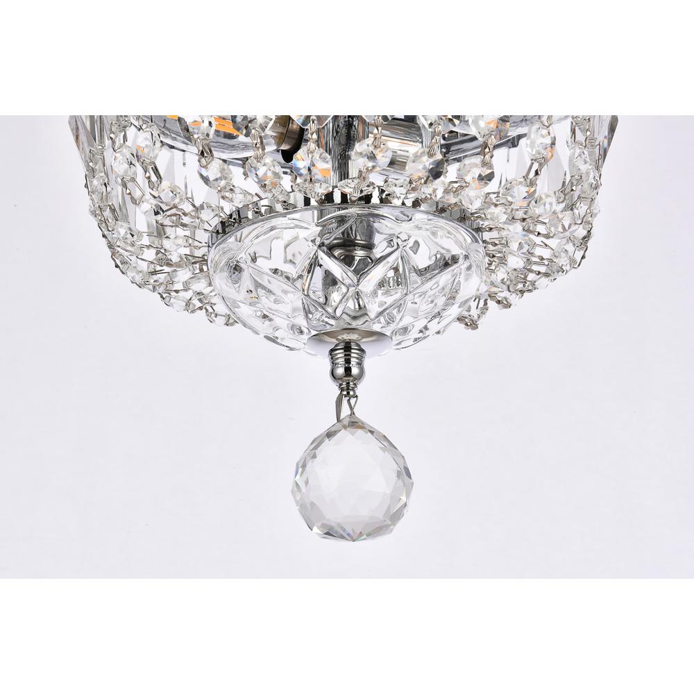 Tranquil 2 light Chrome Flush Mount Clear Royal Cut Crystal. Picture 3