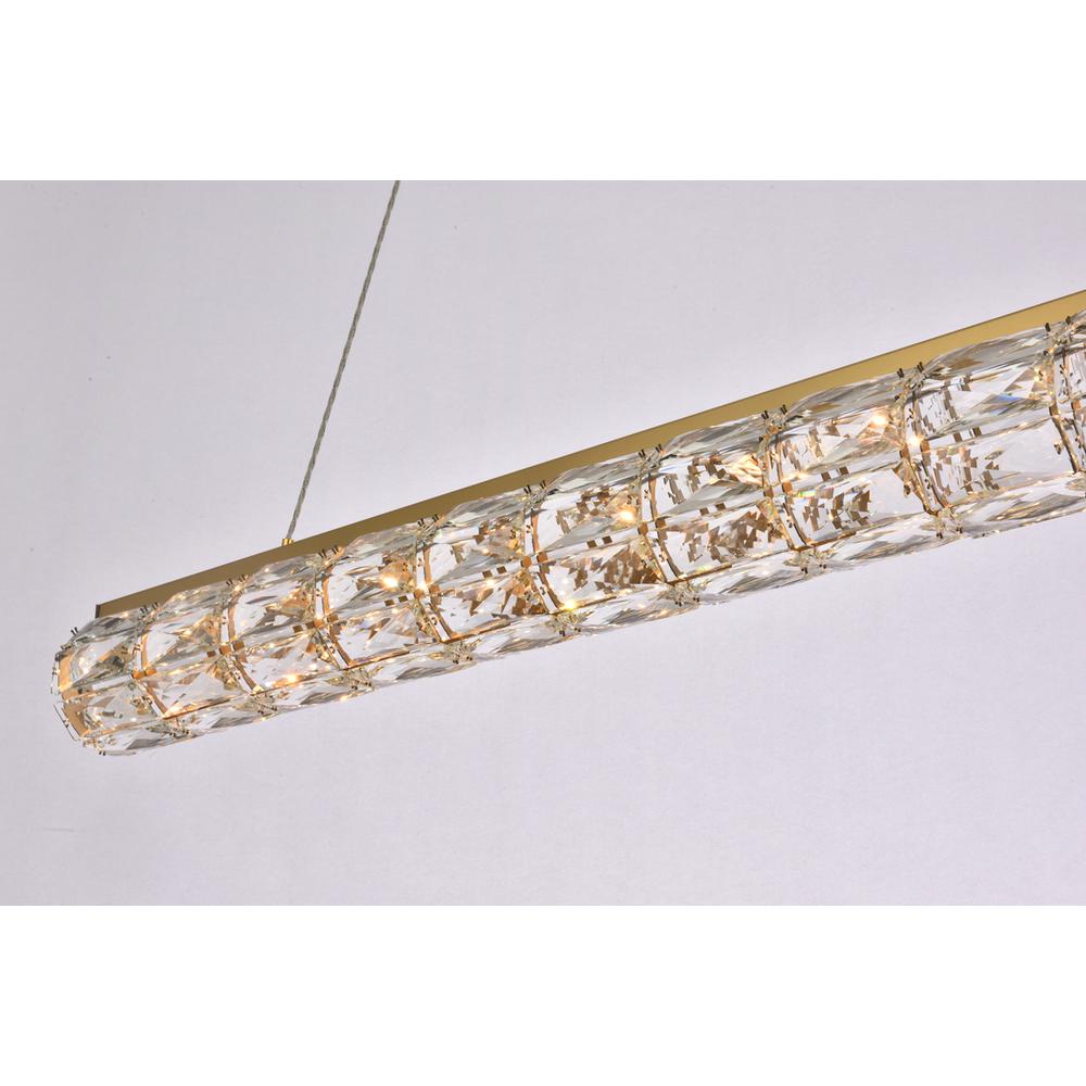Valetta 36 inch LED linear pendant in gold. Picture 3