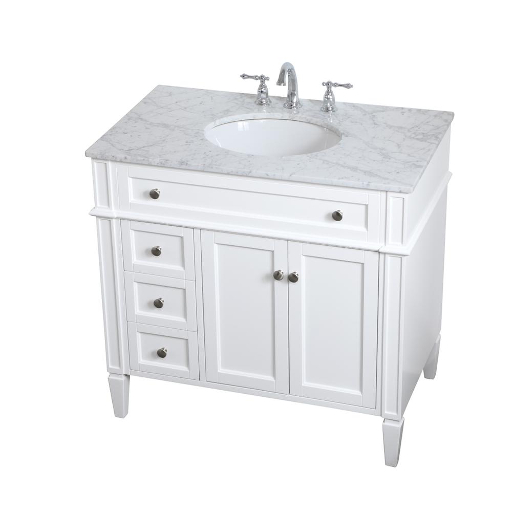 36 inch Single bathroom vanity in White. Picture 7