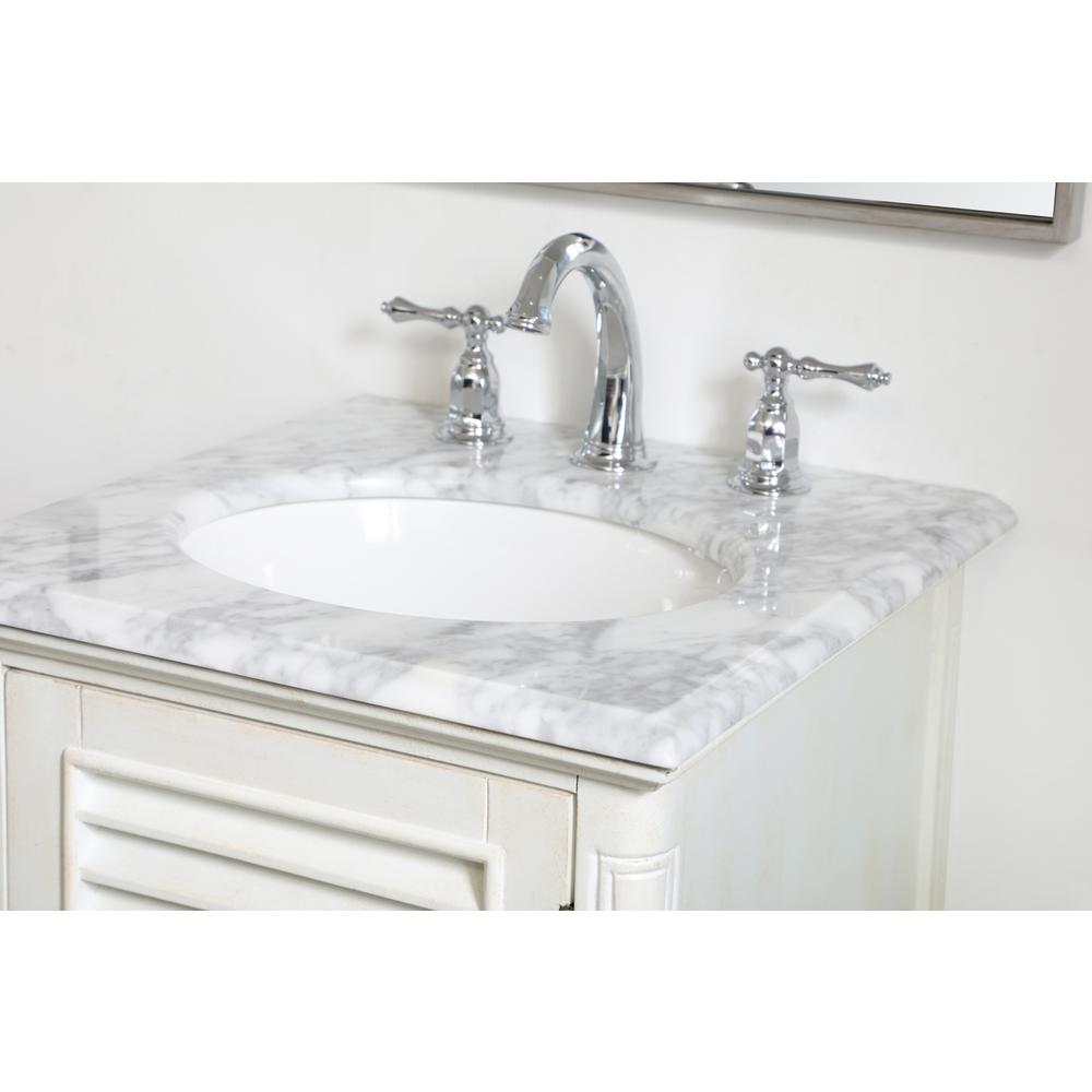 19 inch Single Bathroom Vanity in Antique White. Picture 4