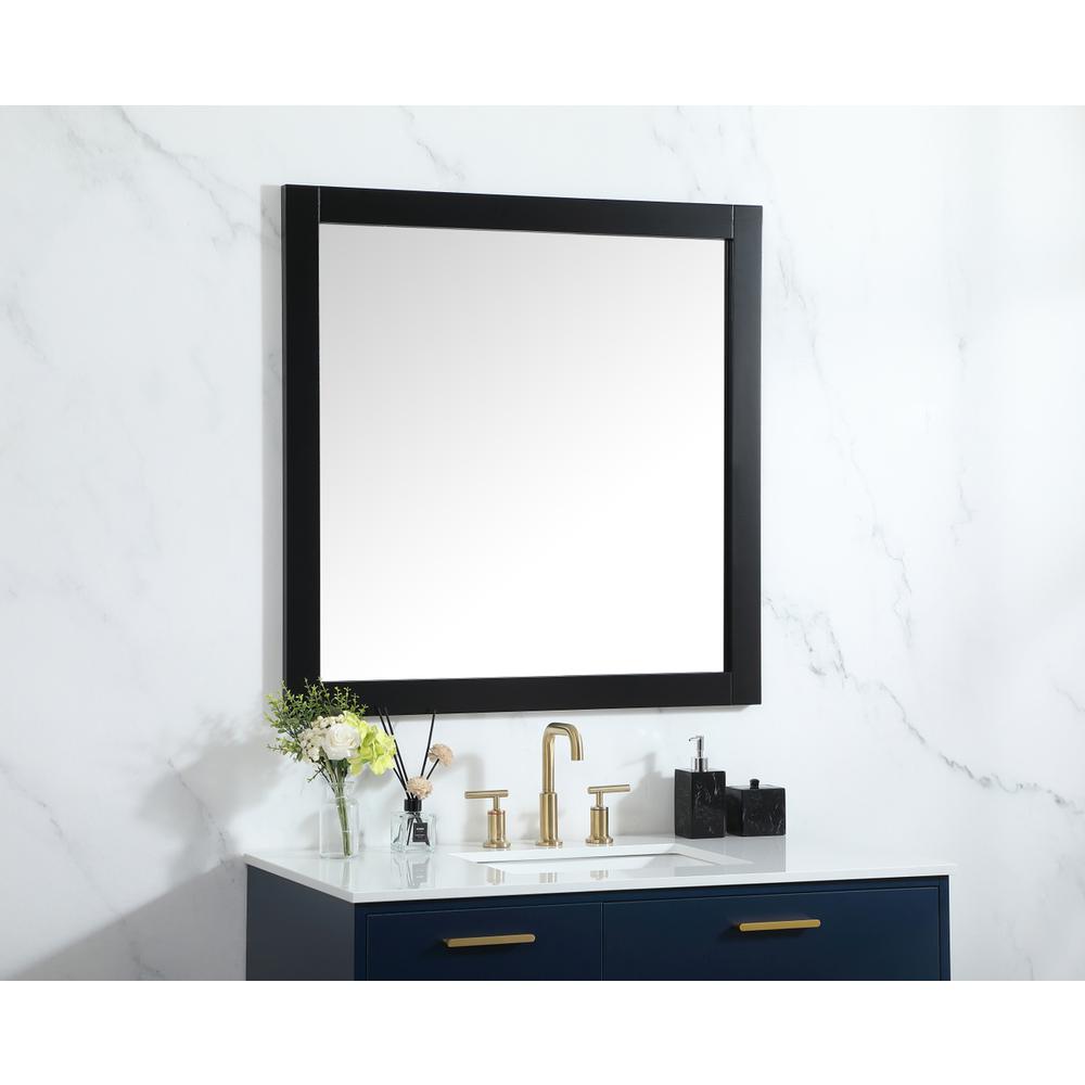 Aqua vanity mirror 36x36 inch in black. Picture 2