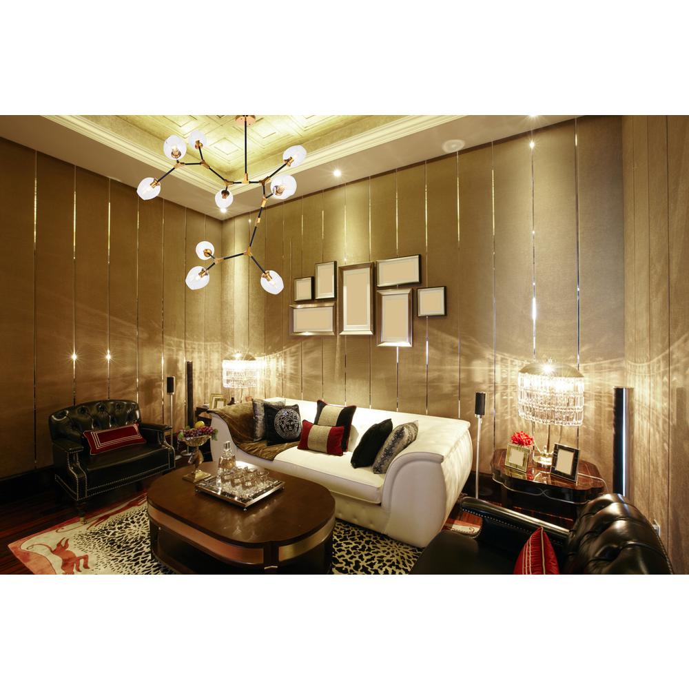 Cavoli 9 light in Light Antique Brass and Flat Black Pendant. Picture 7