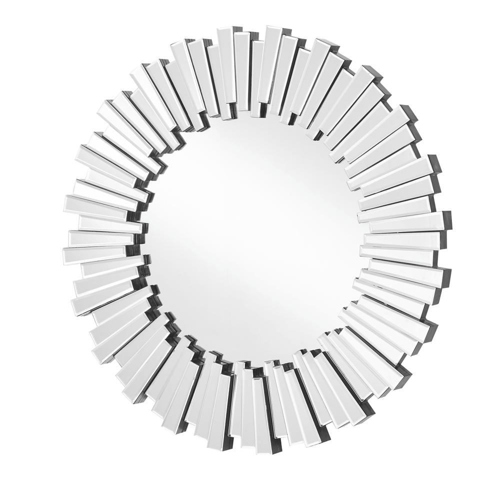 Sparkle 31.5 in. Contemporary Round Mirror in Clear. Picture 1