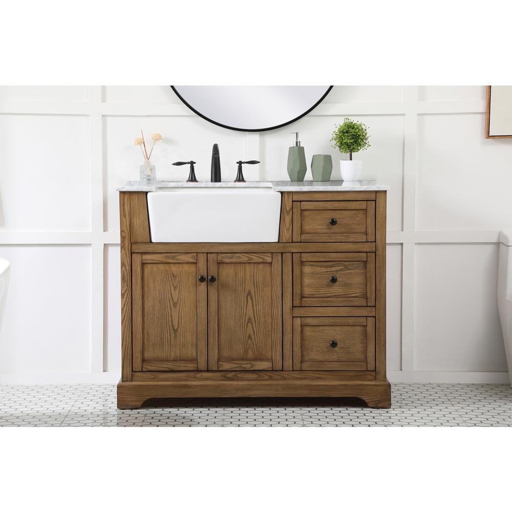 42 inch Single bathroom vanity in driftwood. Picture 14