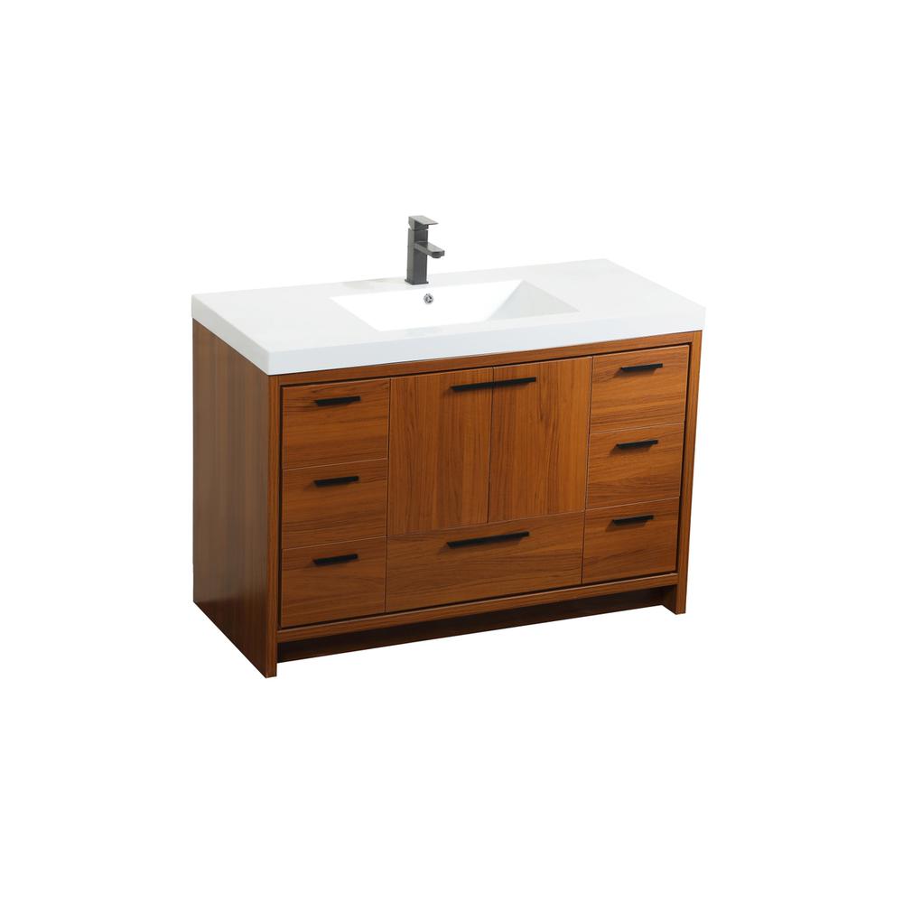48 inch Single bathroom vanity in Teak. Picture 8