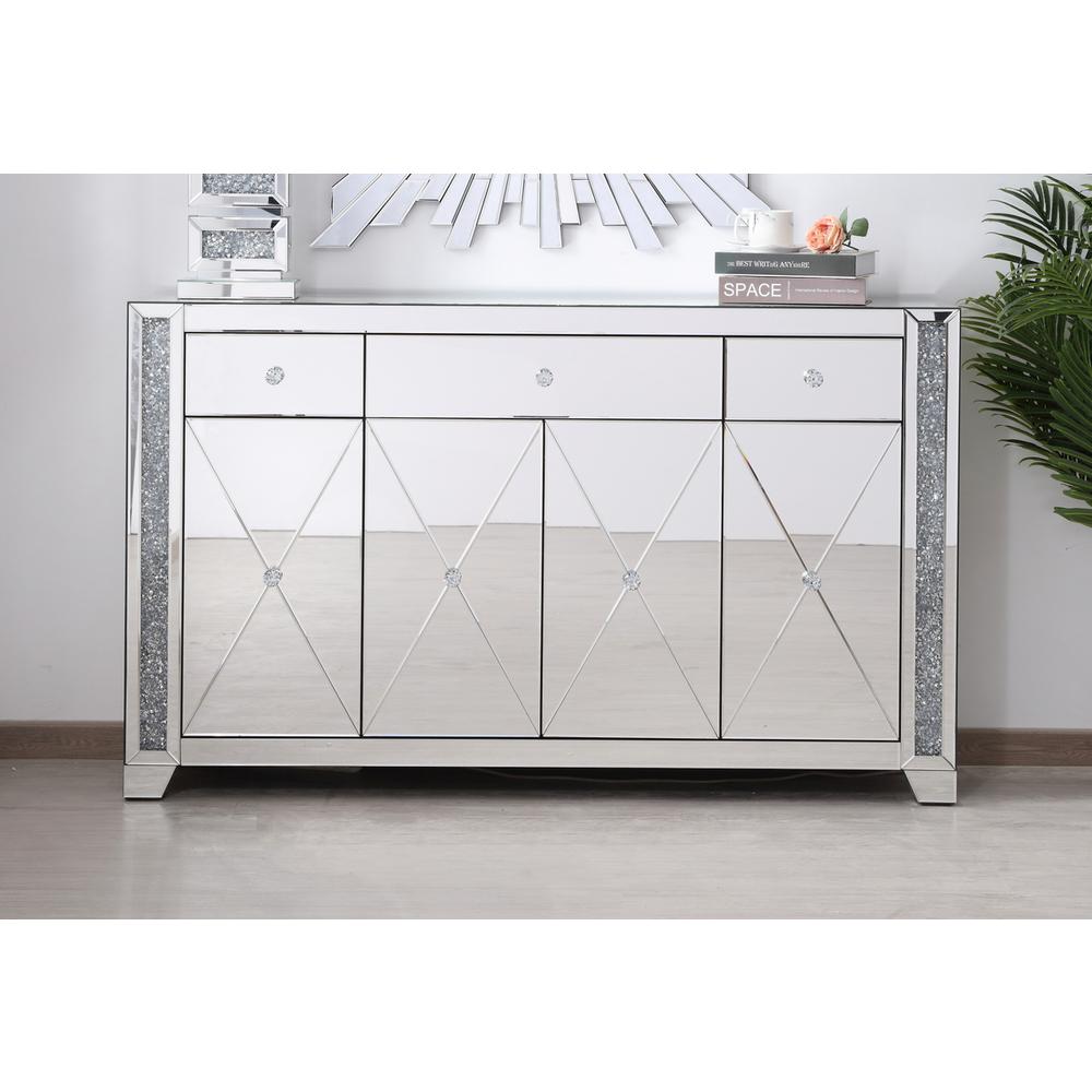 60 in silver crystal mirrored credenza. Picture 12