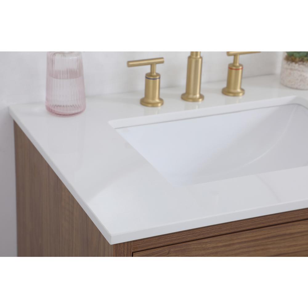 30 inch bathroom vanity in Walnut Brown. Picture 5