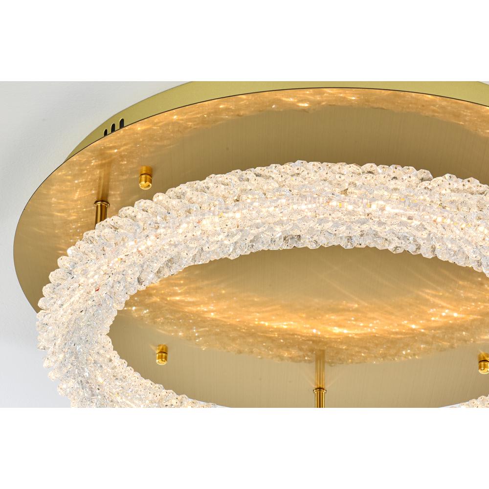 Bowen 22 inch Adjustable LED Flush Mount in Satin Gold. Picture 4