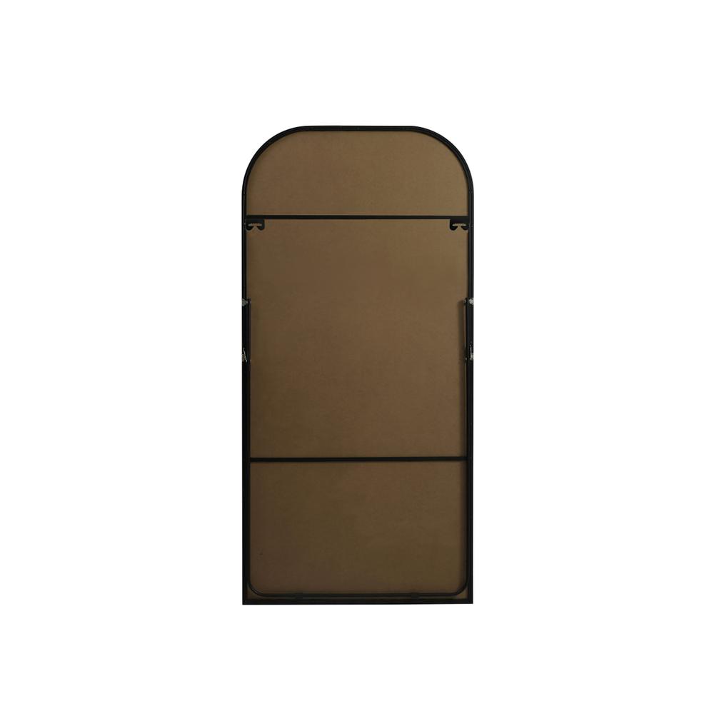 Metal Frame Arch Full Length Mirror 35x72 Inch in Black. Picture 10