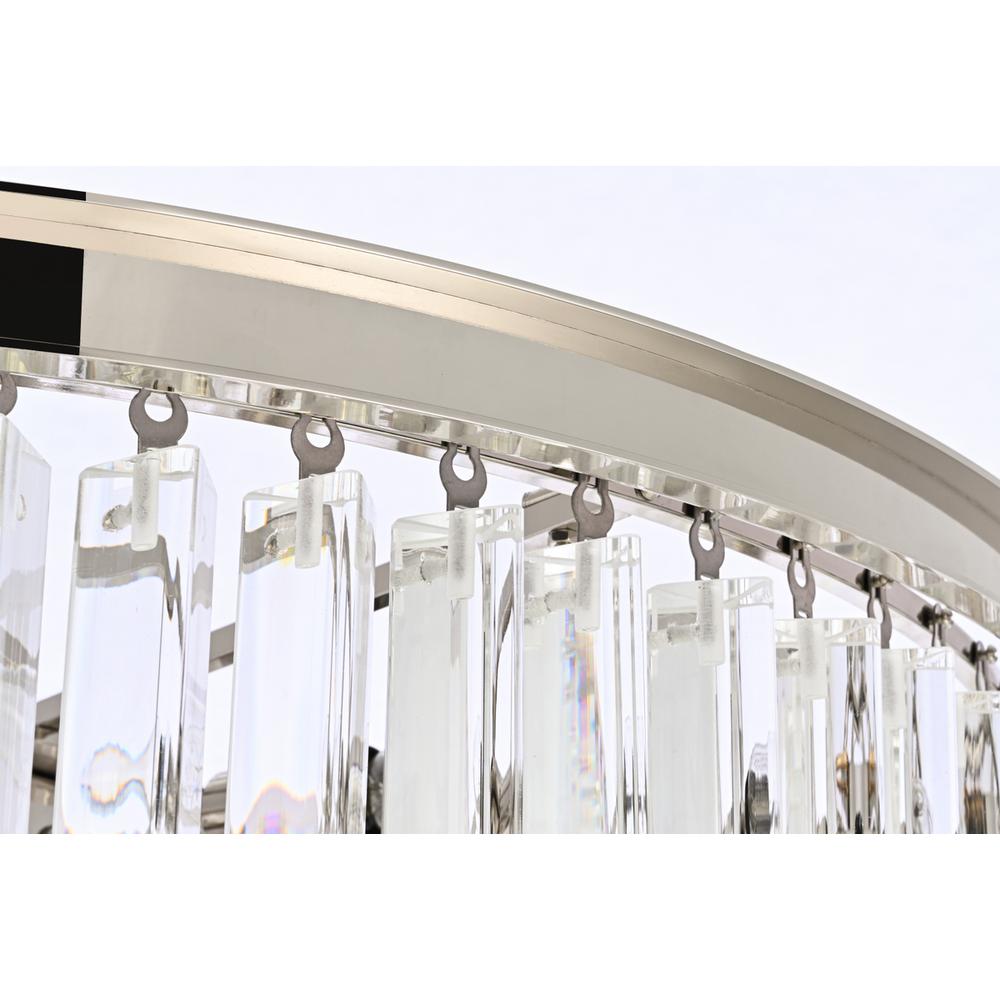 Sydney 36.5 inch spiral crystal chandelier in polished nickel. Picture 4
