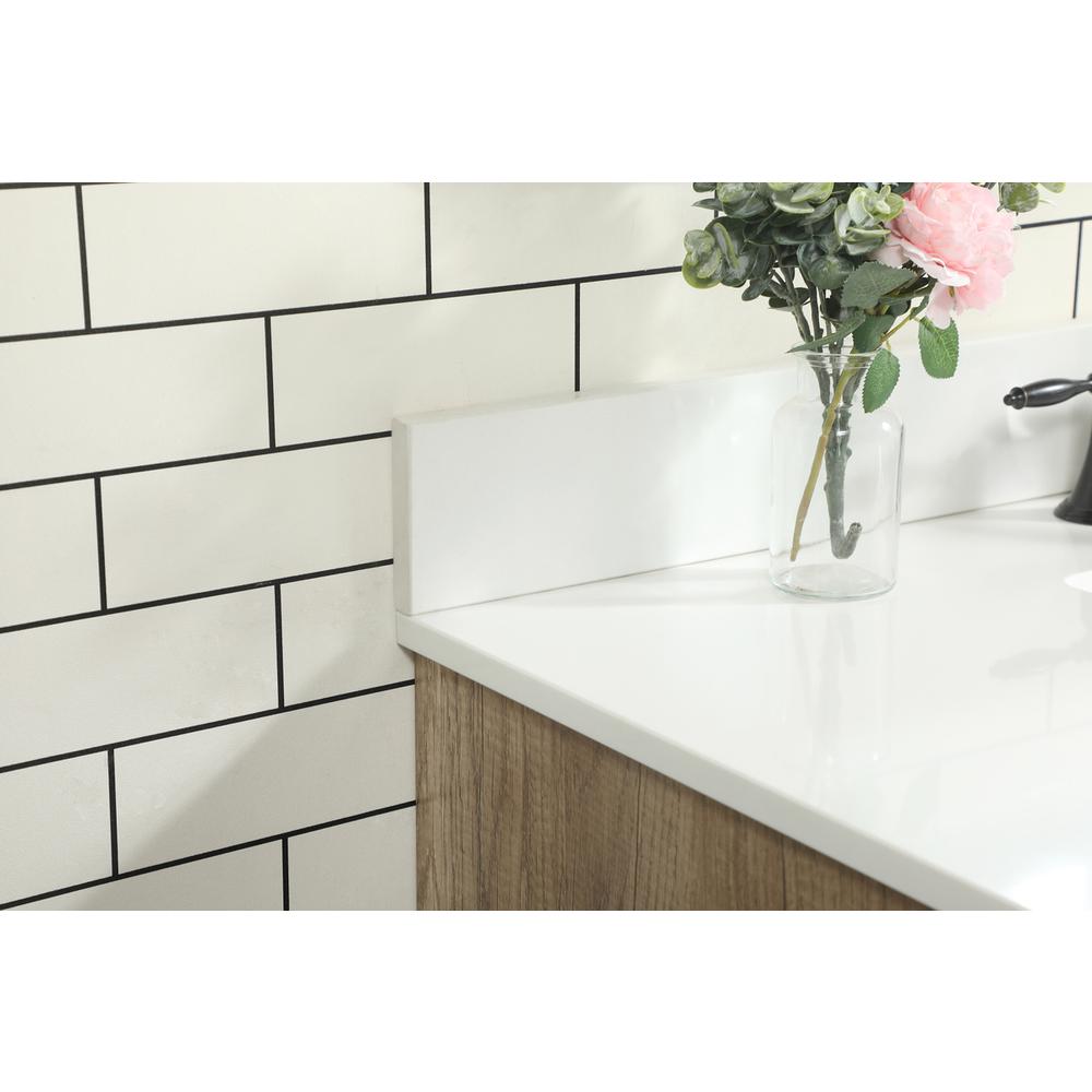 42 inch Single bathroom vanity in natural oak with backsplash. Picture 5