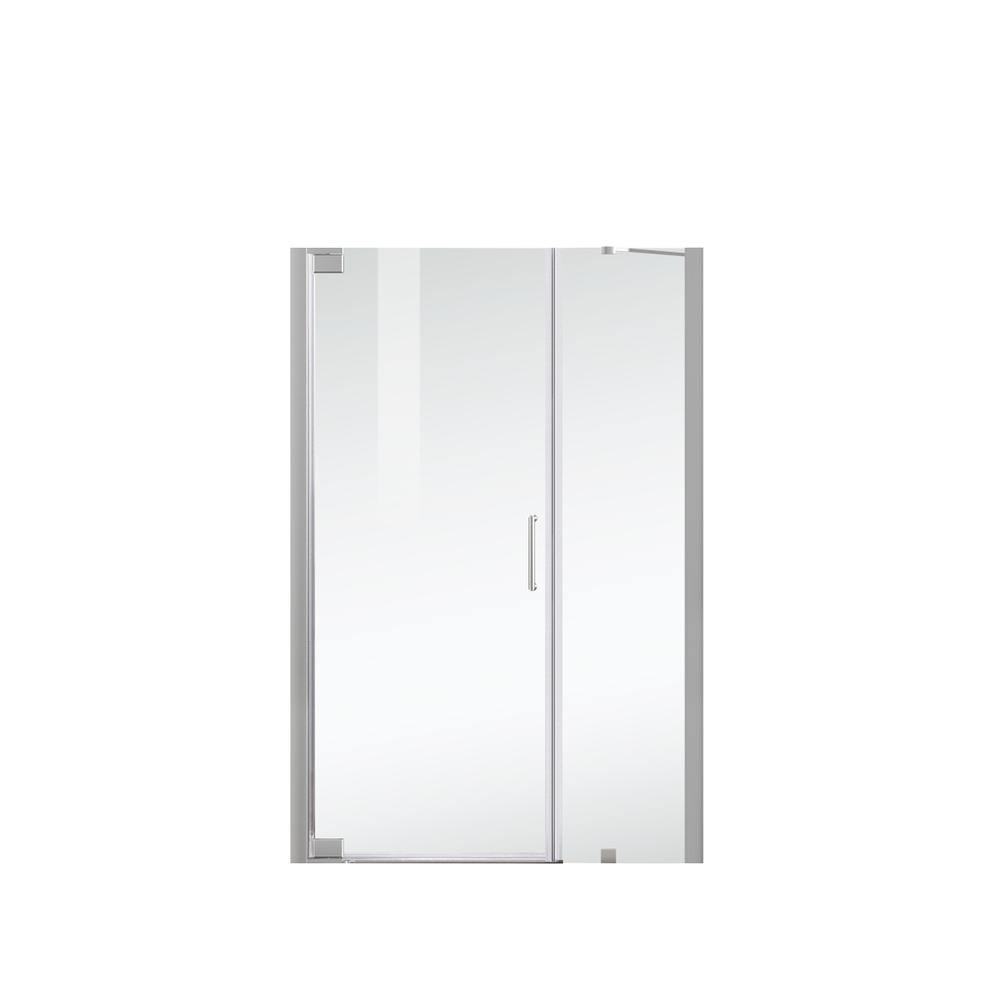 Semi-frameless hinged shower door 48 x 72 Polished Chrome. Picture 10