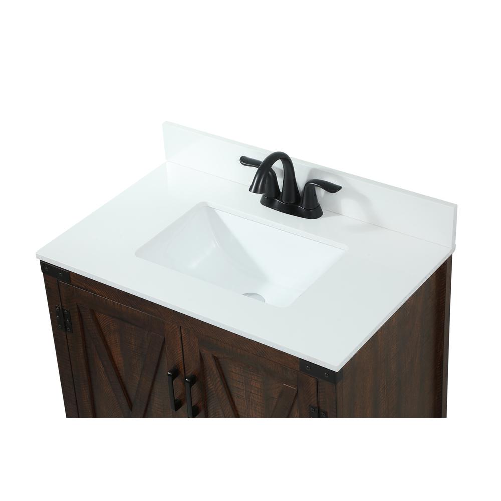 30 inch Single bathroom vanity in expresso with backsplash. Picture 10