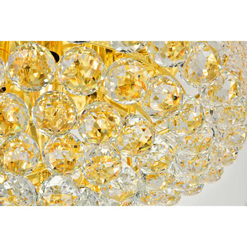 Primo 10 light Gold Flush Mount Clear Royal Cut Crystal. Picture 4