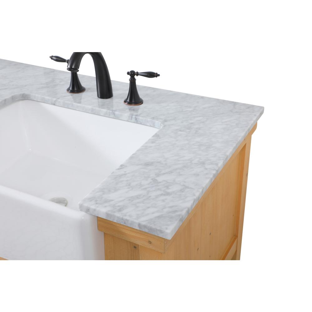 60 inch double bathroom vanity in natural wood. Picture 11