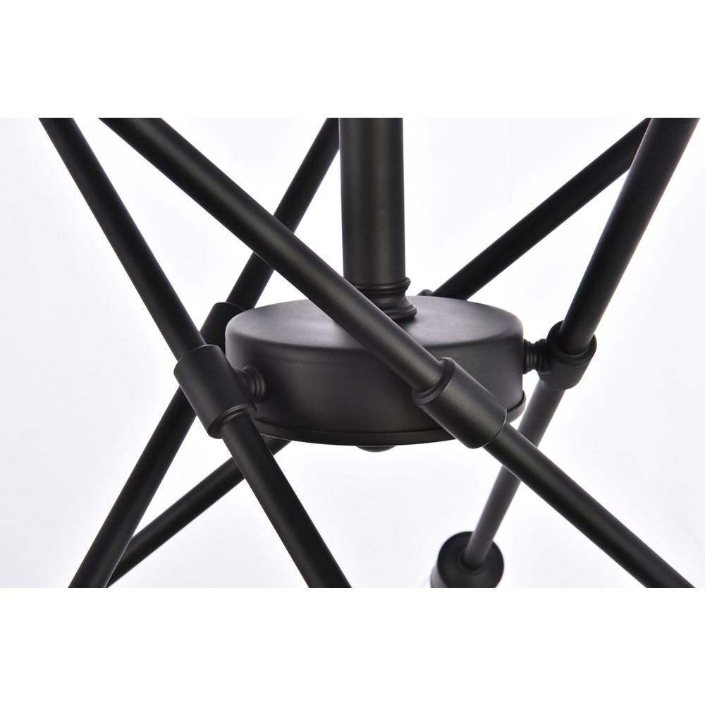Axel 10 lights black pendant with hanging rod. Picture 3