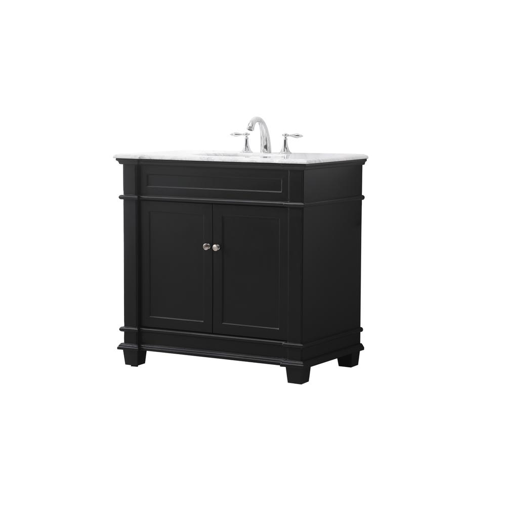 36 inch Single bathroom vanity set in black. Picture 7