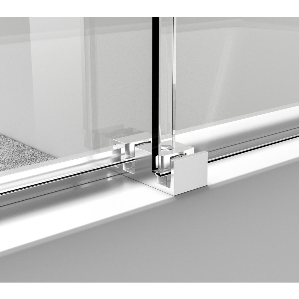 Frameless tub door 60 x 60 Polished Chrome. Picture 9