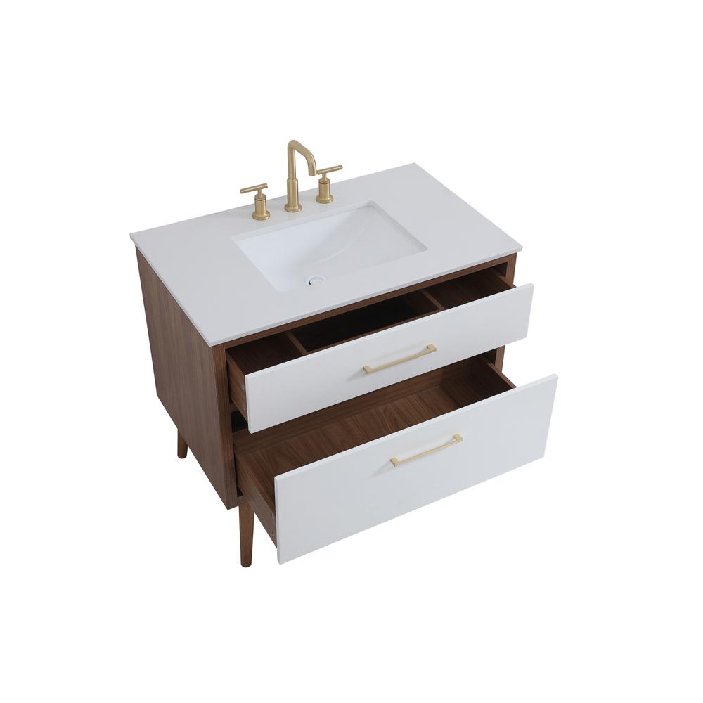36 inch bathroom vanity in White. Picture 8