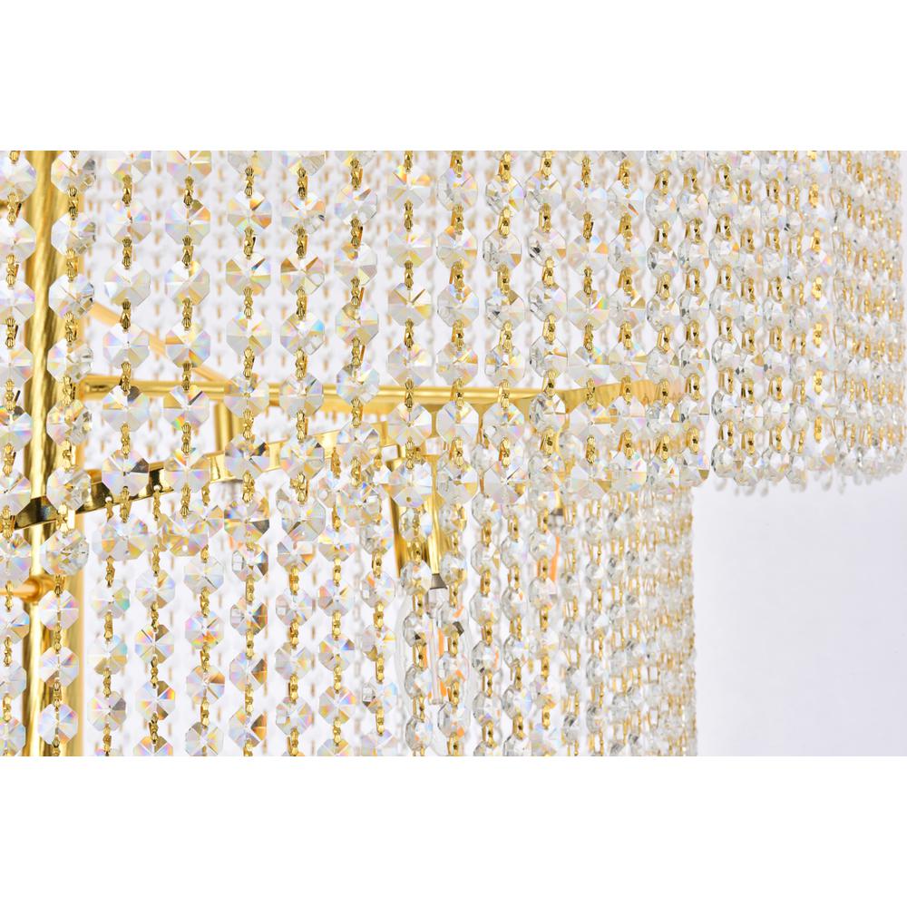 Spiral 41 light Gold Chandelier Clear Royal Cut Crystal. Picture 4