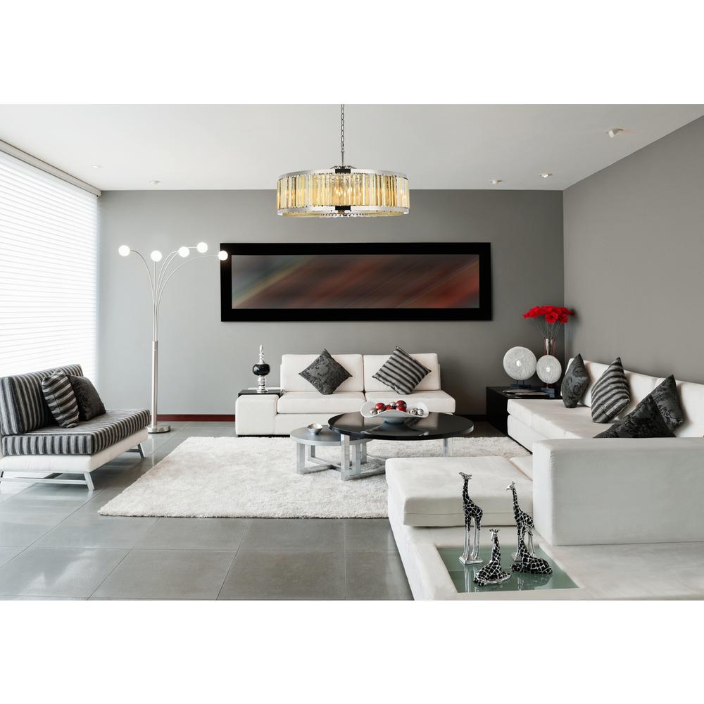 Chelsea 10 light polished nickel Chandelier Golden Teak. Picture 7