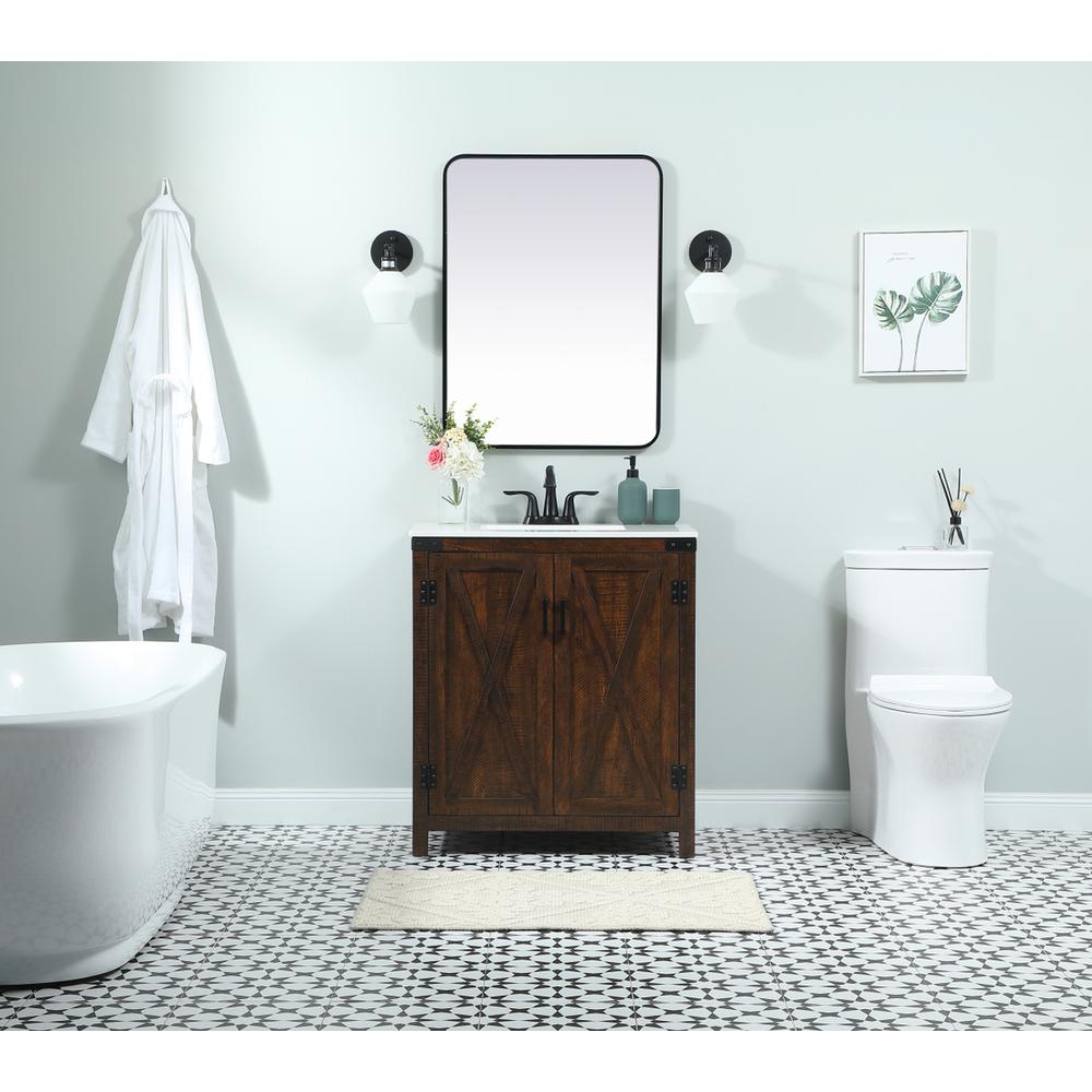 30 inch Single bathroom vanity in expresso. Picture 4