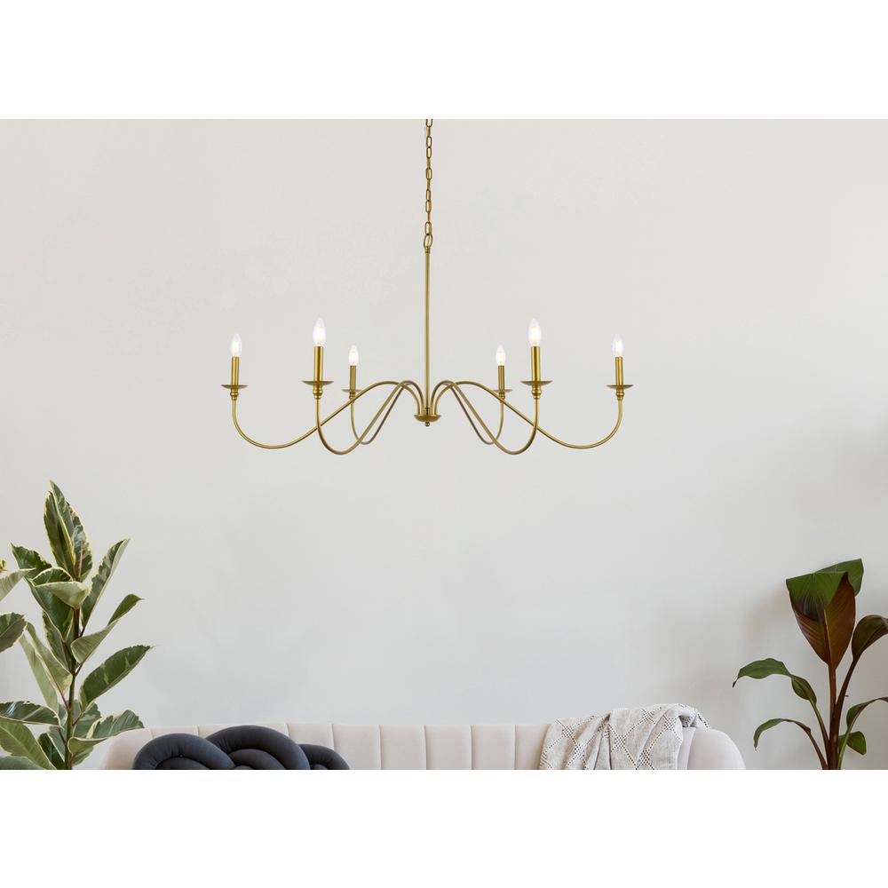 Rohan 48 inch chandelier in brass. Picture 7