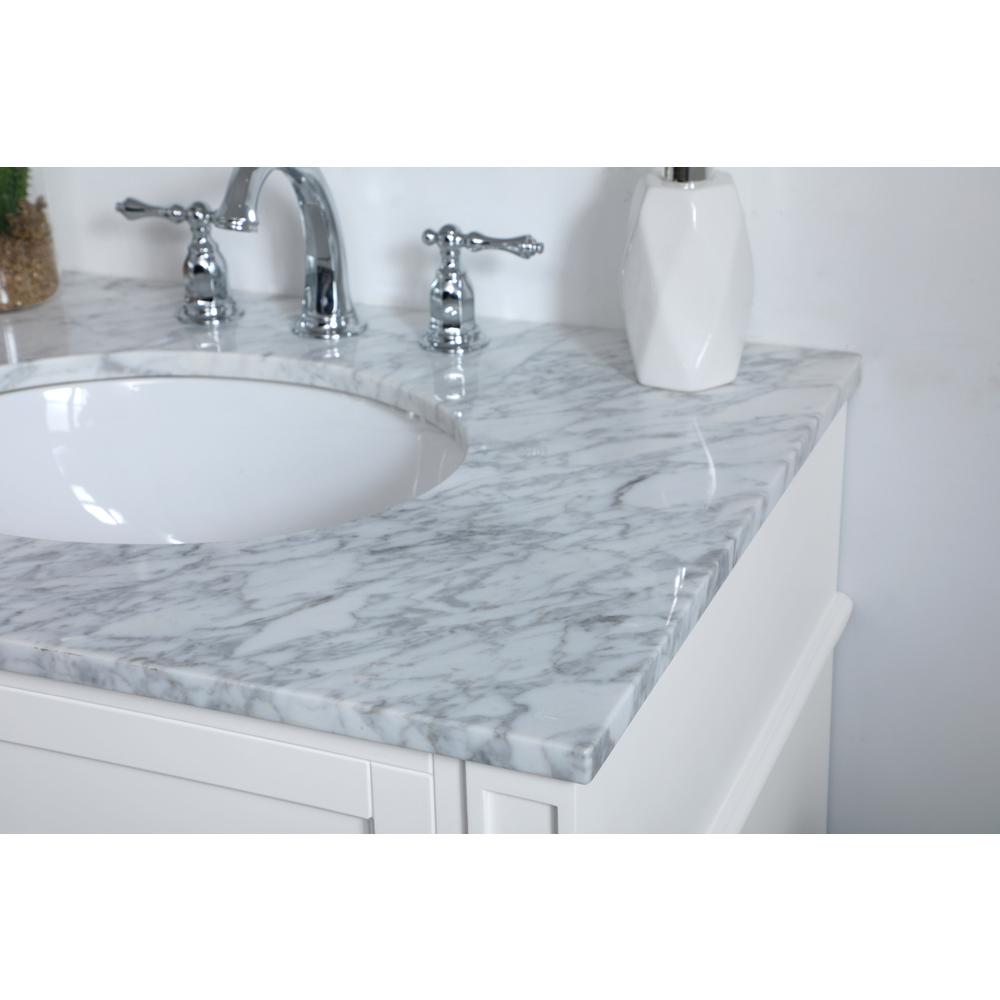 30 inch Single bathroom vanity in White. Picture 4