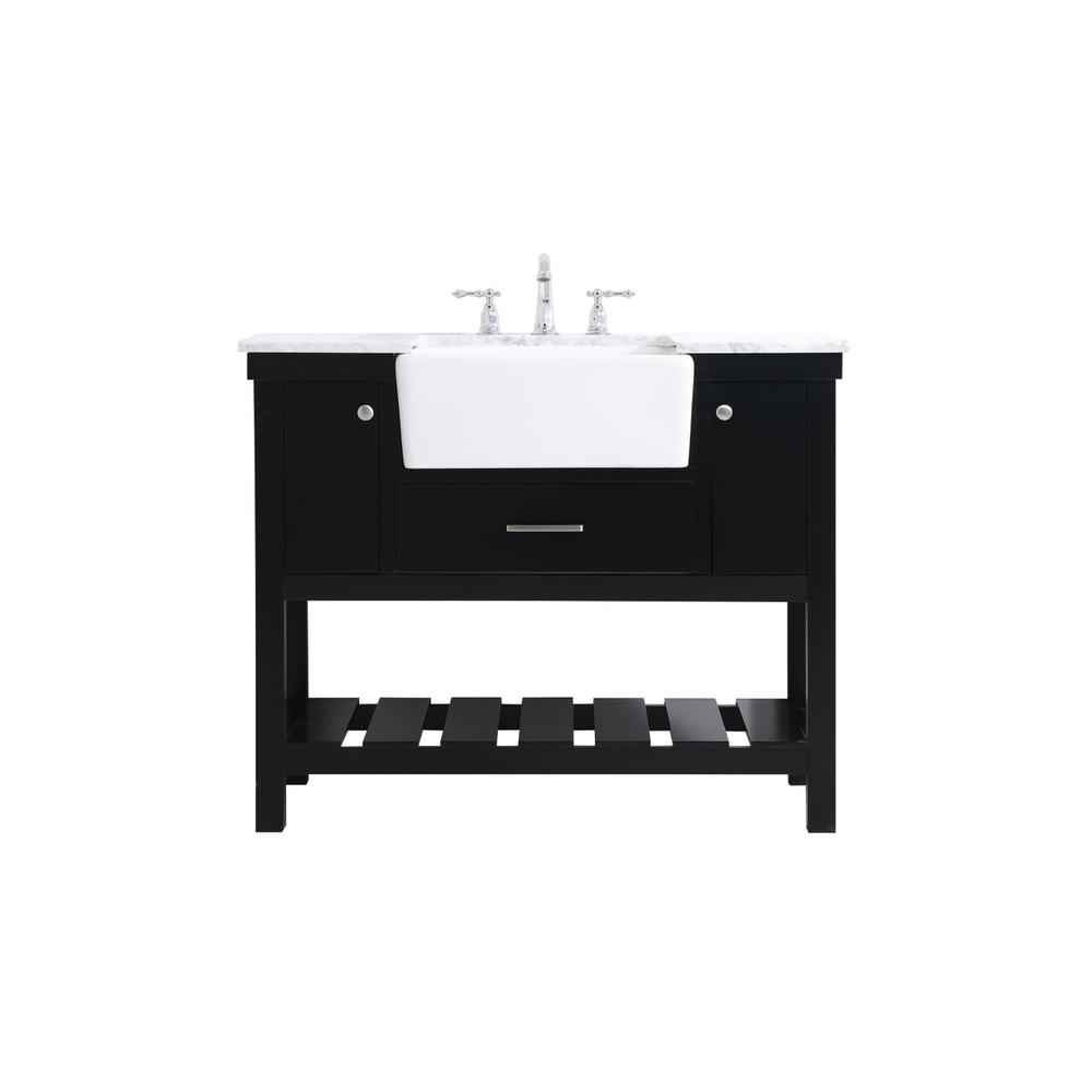 42 inch Single bathroom vanity in black. Picture 1
