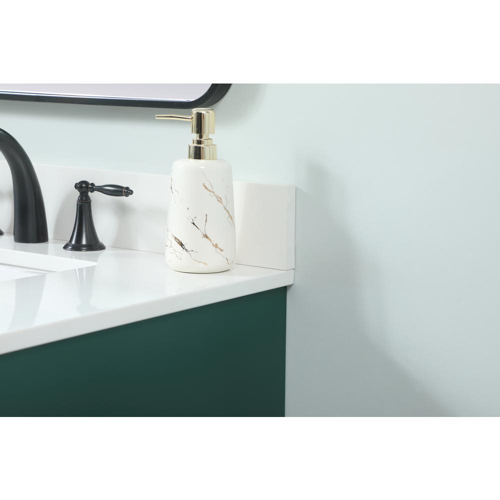 30 inch Single bathroom vanity in green with backsplash. Picture 8
