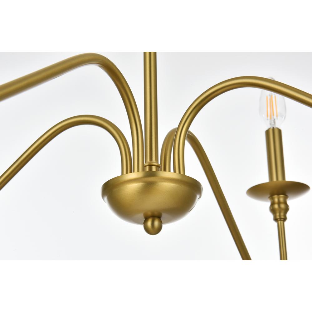 Rohan 30 inch chandelier in Satin Gold. Picture 4