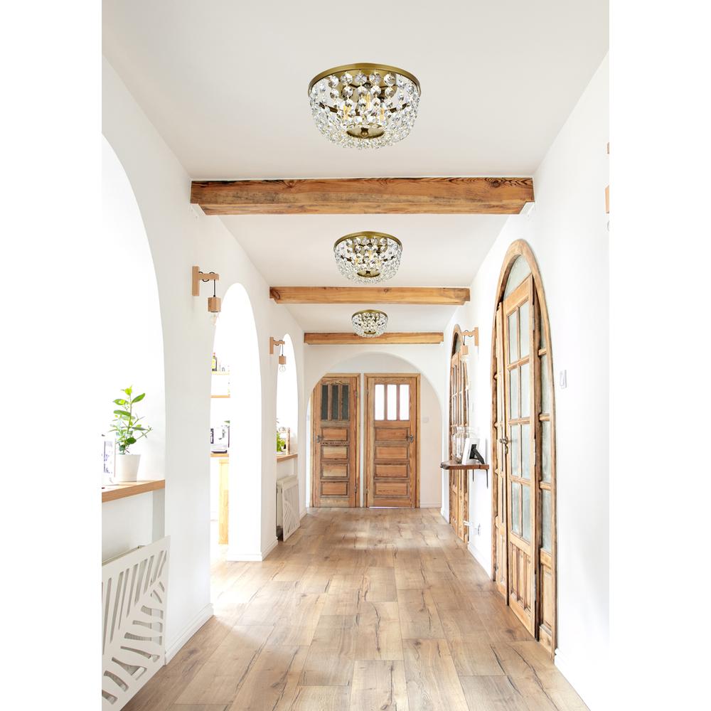 Cora 10 inch flush mount in brass. Picture 8