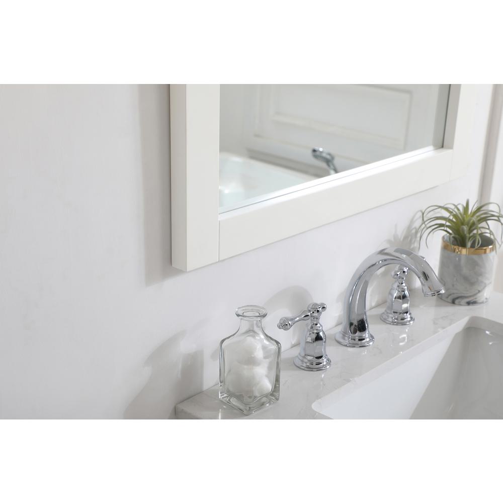 Aqua rectangle vanity mirror 24 inch in White. Picture 4