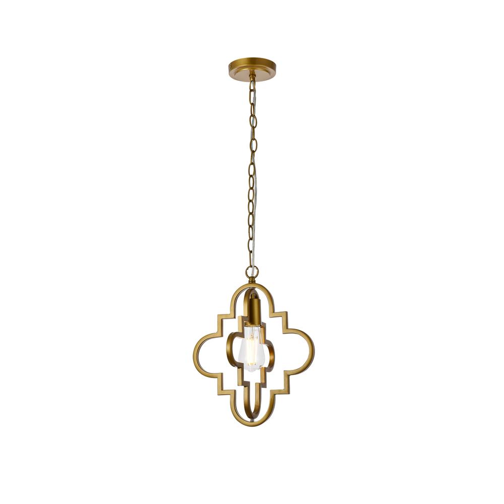 Sandara 1 light pendant in brass. Picture 1