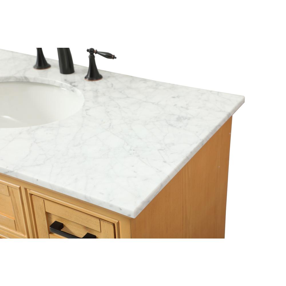 42 inch Single bathroom vanity in natural wood. Picture 11